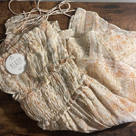 Paisley Shirred Maxi Dress - Natural/Multi - Picture 7 of 7